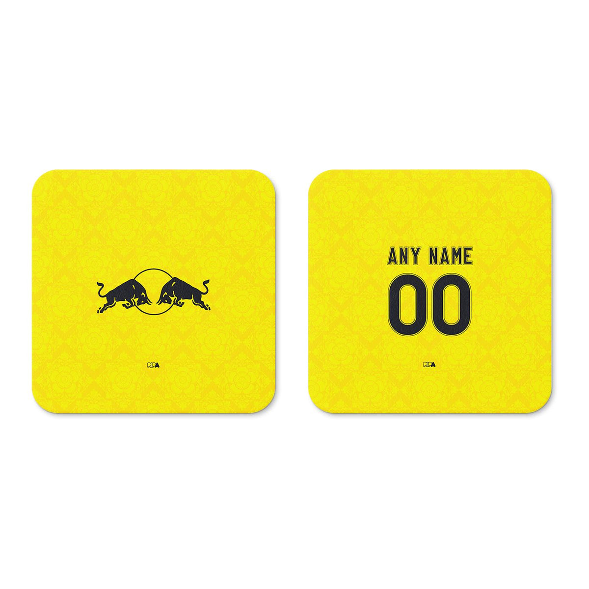 Coaster with the Leeds United 2026-27 Away football shirt design by RIPA Football