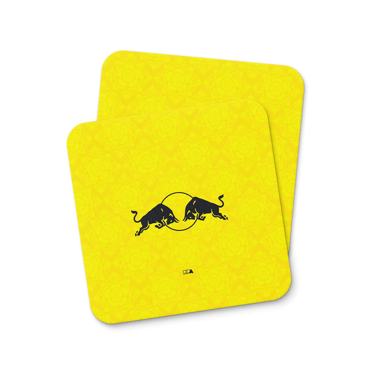 Coaster with the Leeds United 2026-27 Away football shirt design by RIPA Football