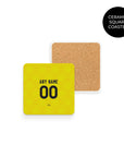 Coaster with the Leeds United 2026-27 Away football shirt design by RIPA Football