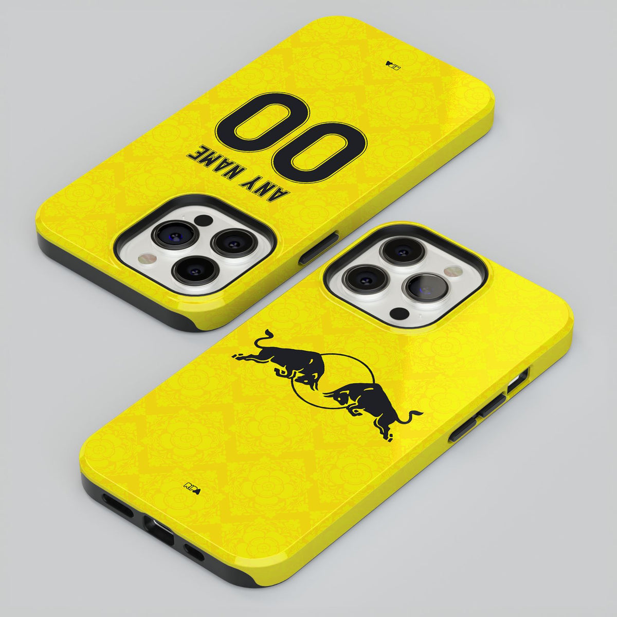Phone case with the Leeds United 2026-27 Away football shirt design by RIPA Football