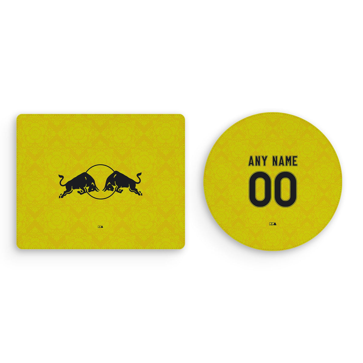 Mouse pad with the Leeds United 2026-27 Away football shirt design by RIPA Football