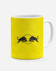 Mug with the Leeds United 2026-27 Away football shirt design by RIPA Football