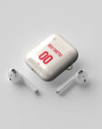 AirPods case with the Liverpool 2025-26 Away football shirt design by RIPA Football