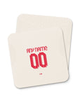 Coaster with the Liverpool 2025-26 Away football shirt design by RIPA Football