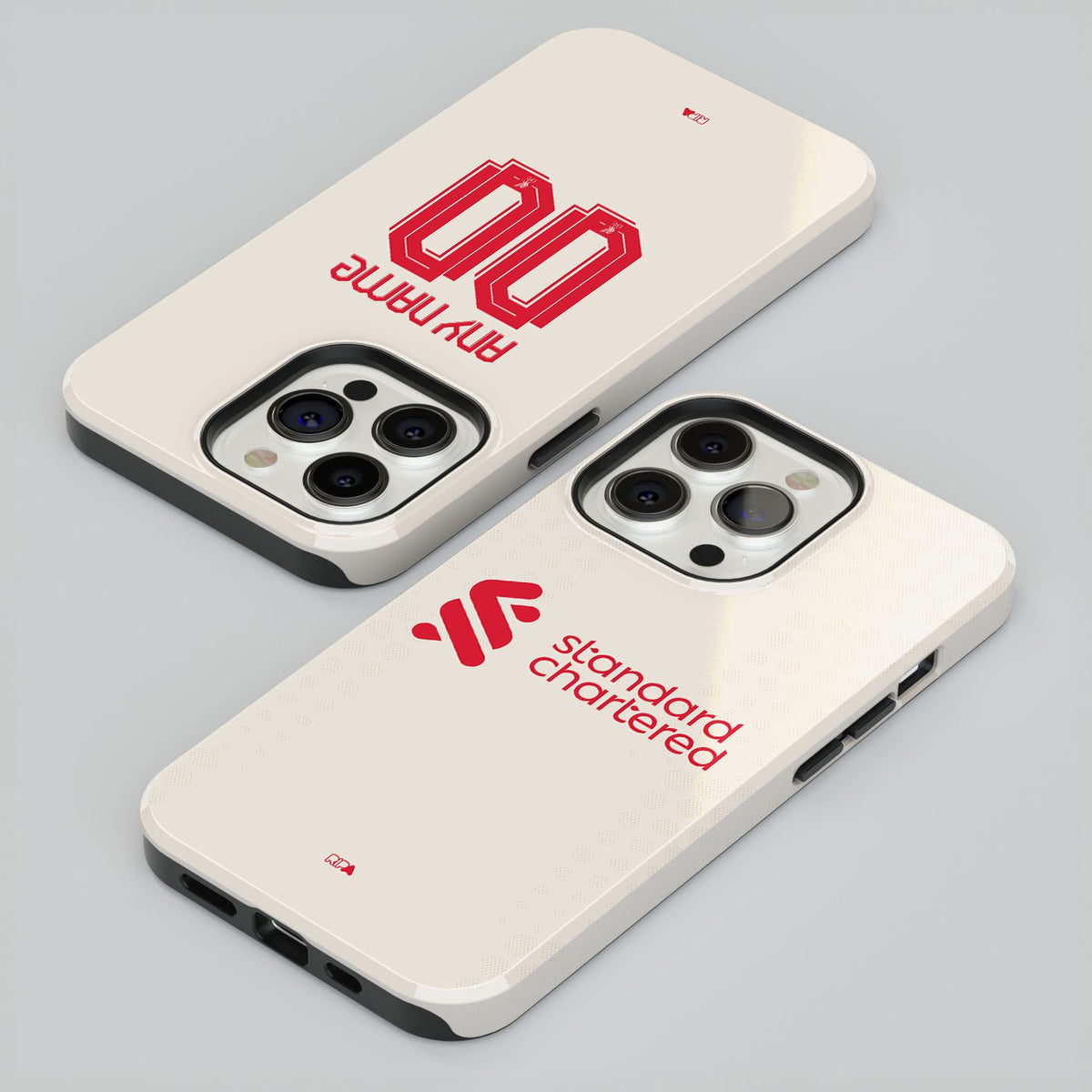 Phone case with the Liverpool 2025-26 Away football shirt design by RIPA Football