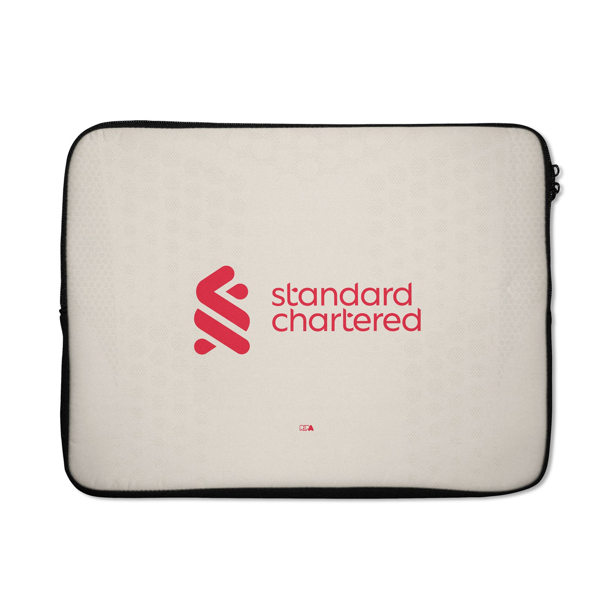 Laptop sleeve with the Liverpool 2025-26 Away football shirt design by RIPA Football