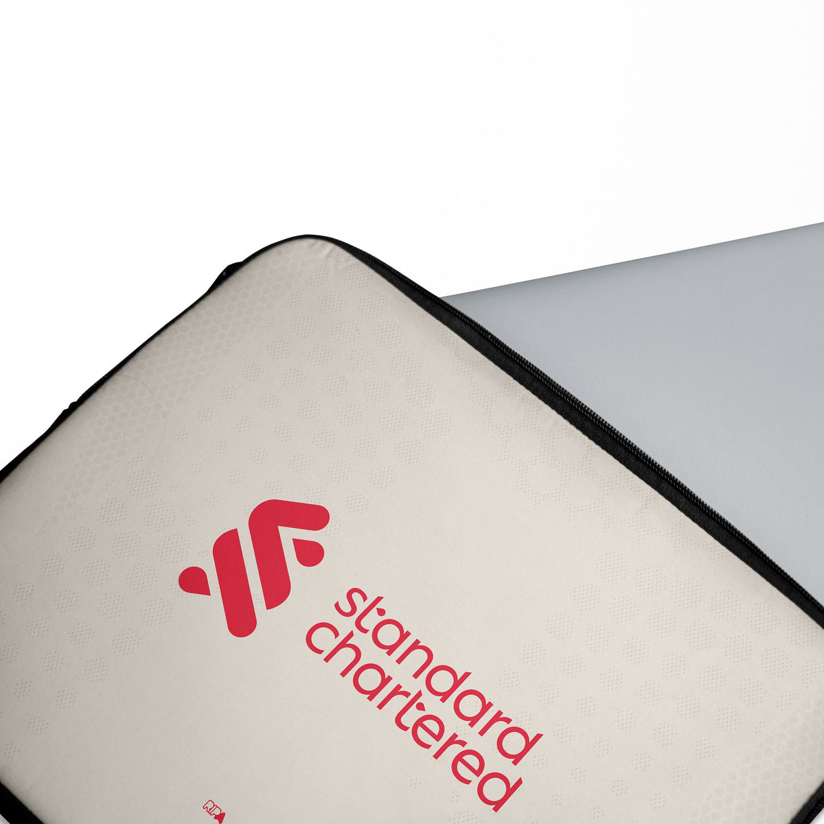 Laptop sleeve with the Liverpool 2025-26 Away football shirt design by RIPA Football