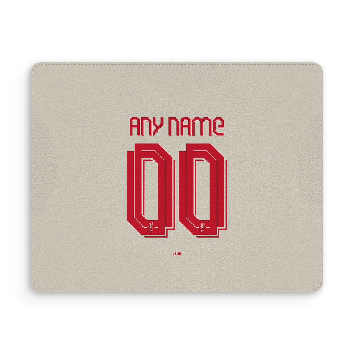 Mouse pad with the Liverpool 2025-26 Away football shirt design by RIPA Football