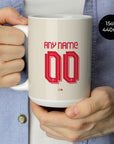 Mug with the Liverpool 2025-26 Away football shirt design by RIPA Football