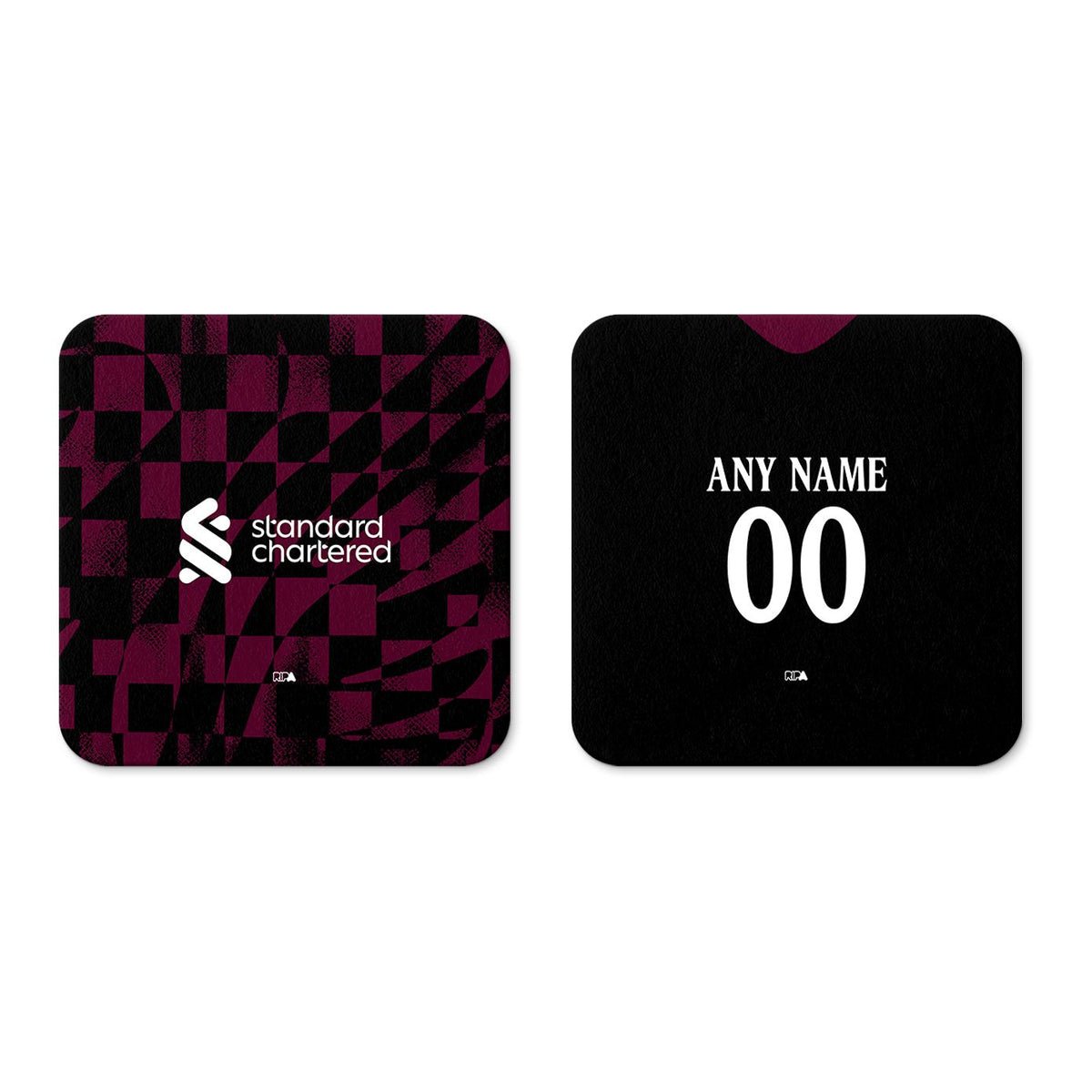 Coaster with the Liverpool 2026-27 Third football shirt design by RIPA Football