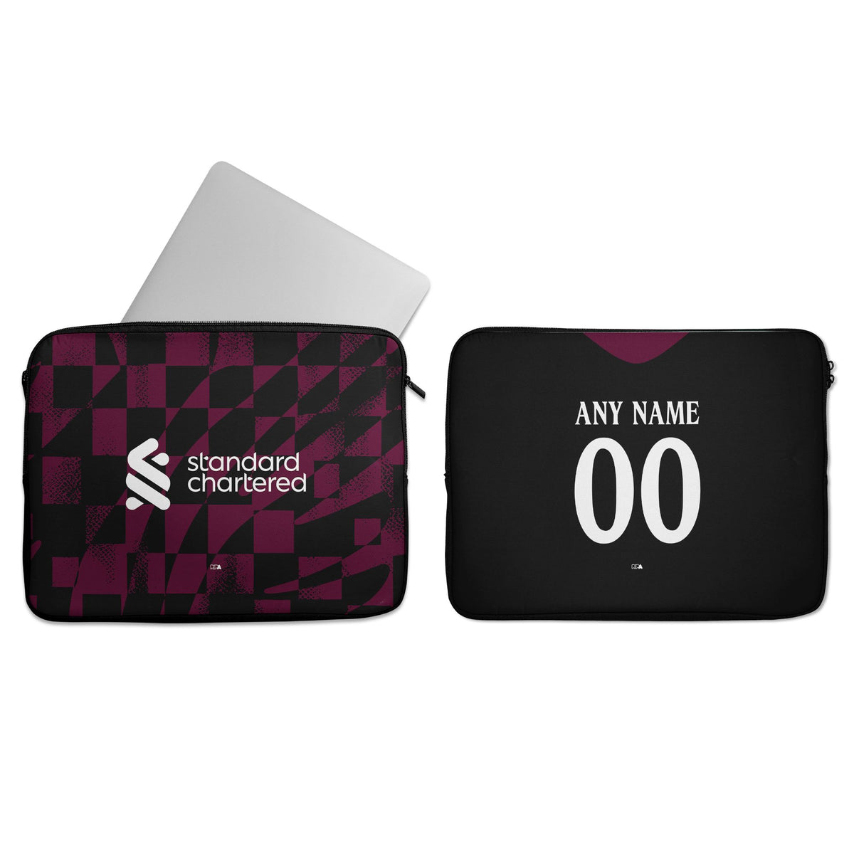Laptop sleeve with the Liverpool 2026-27 Third football shirt design by RIPA Football