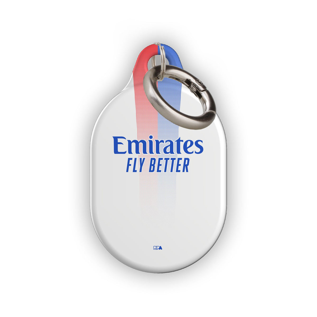 AirTag holder with the Olympique Lyonnais 2024-25 Home football shirt design by RIPA Football