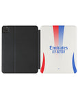 iPad case with the Olympique Lyonnais 2024-25 Home football shirt design by RIPA Football