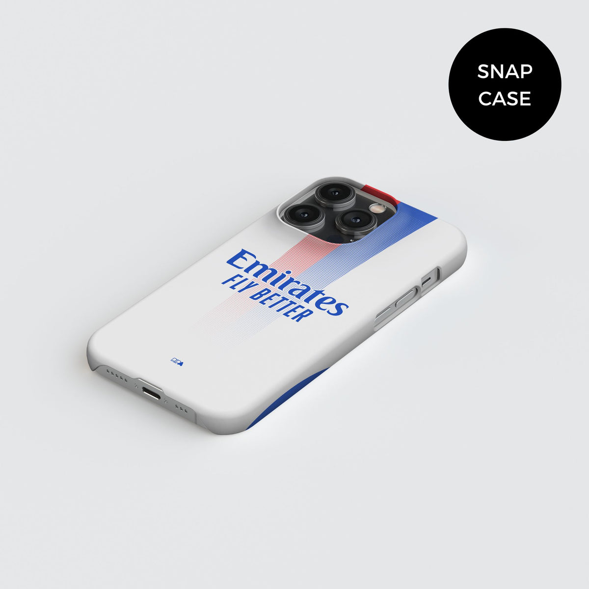 Phone case with the Olympique Lyonnais 2024-25 Home football shirt design by RIPA Football