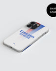 Phone case with the Olympique Lyonnais 2024-25 Home football shirt design by RIPA Football