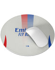 Mouse pad with the Olympique Lyonnais 2024-25 Home football shirt design by RIPA Football