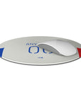 Mouse pad with the Olympique Lyonnais 2024-25 Home football shirt design by RIPA Football