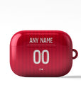 AirPods case with the Olympique Lyonnais 2026-27 Away football shirt design by RIPA Football