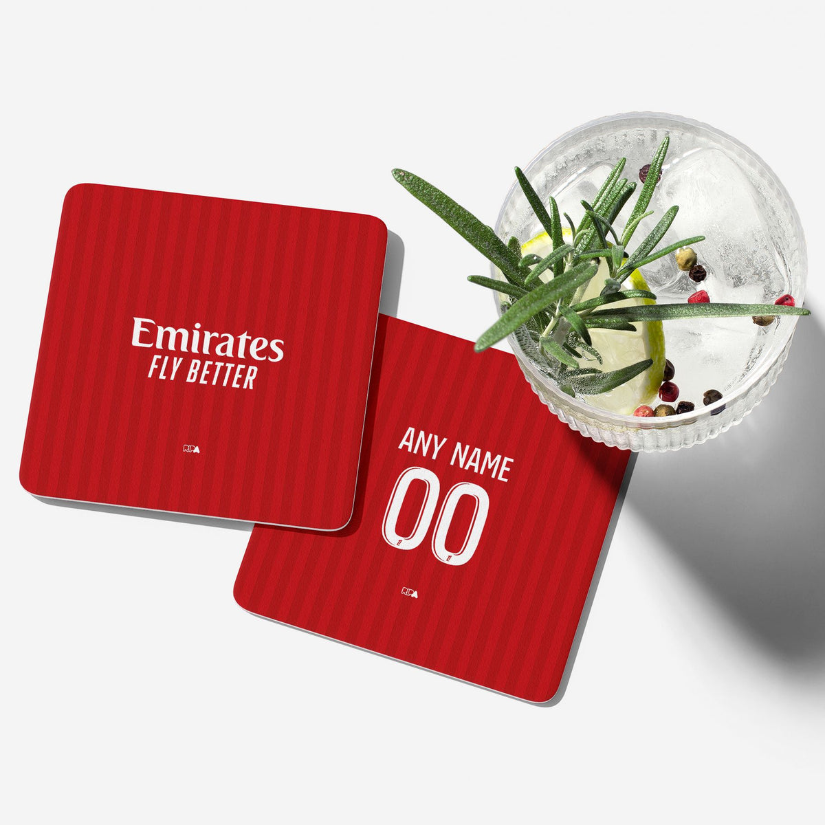 Coaster with the Olympique Lyonnais 2026-27 Away football shirt design by RIPA Football