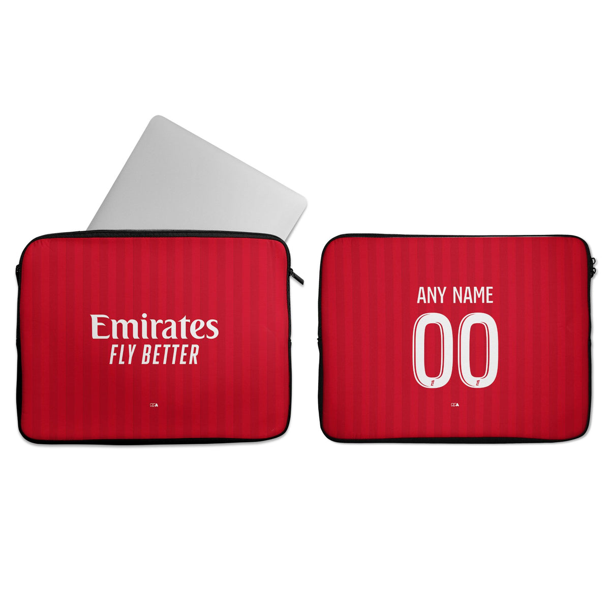 Laptop sleeve with the Olympique Lyonnais 2026-27 Away football shirt design by RIPA Football