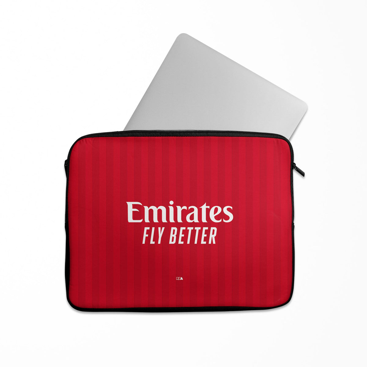 Laptop sleeve with the Olympique Lyonnais 2026-27 Away football shirt design by RIPA Football