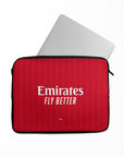 Laptop sleeve with the Olympique Lyonnais 2026-27 Away football shirt design by RIPA Football
