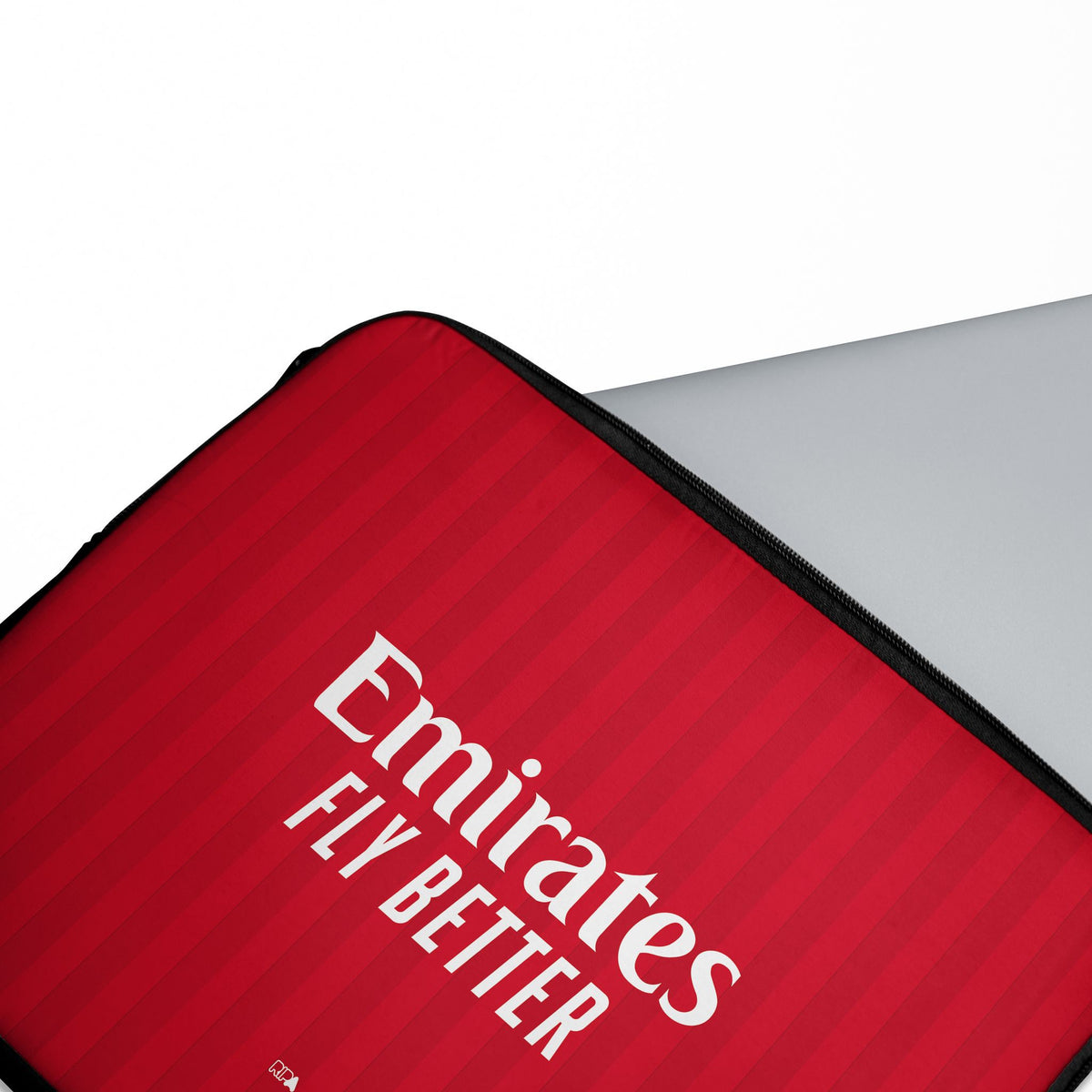 Laptop sleeve with the Olympique Lyonnais 2026-27 Away football shirt design by RIPA Football