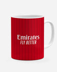Mug with the Olympique Lyonnais 2026-27 Away football shirt design by RIPA Football