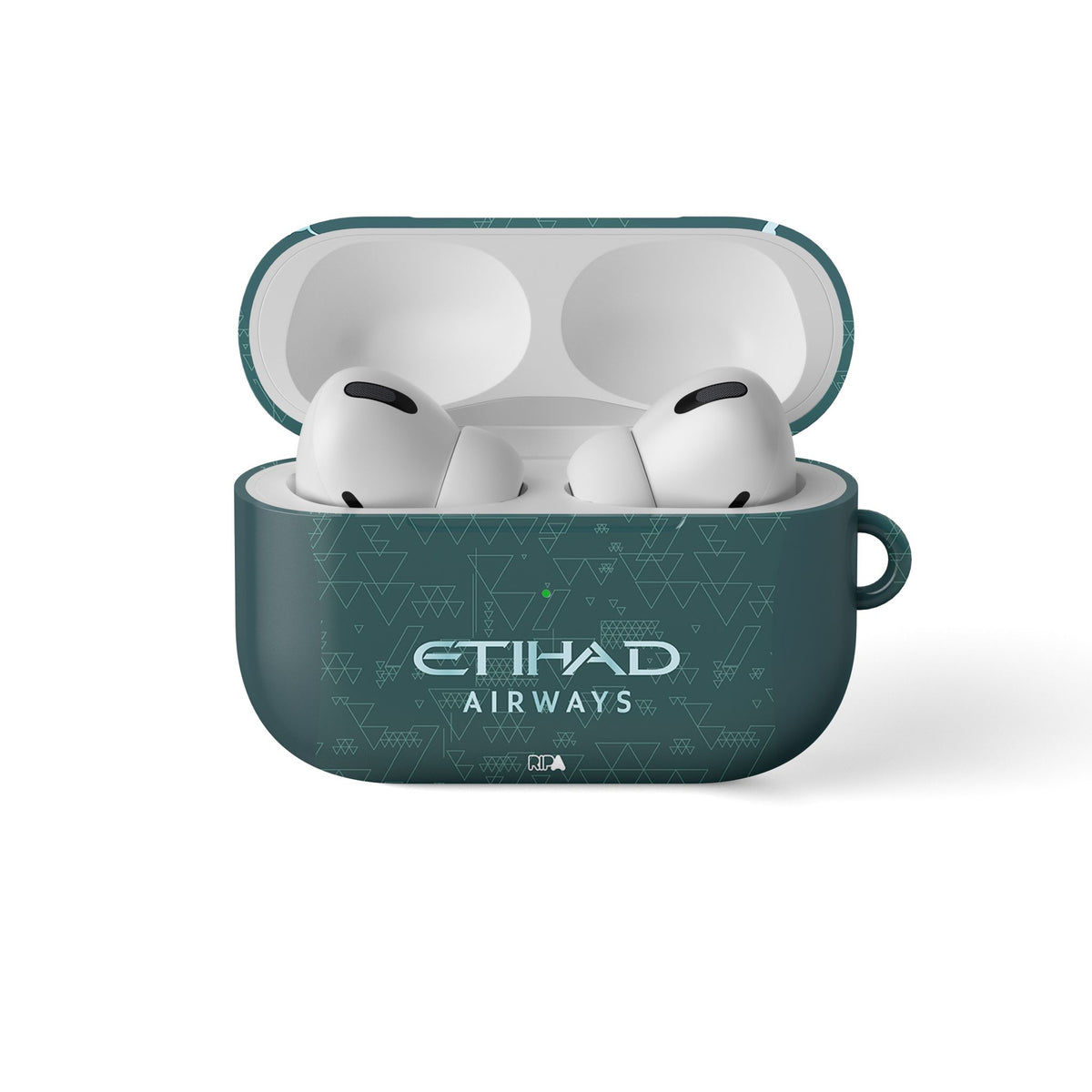 AirPods case with the Manchester City 2025-26 Fourth football shirt design by RIPA Football
