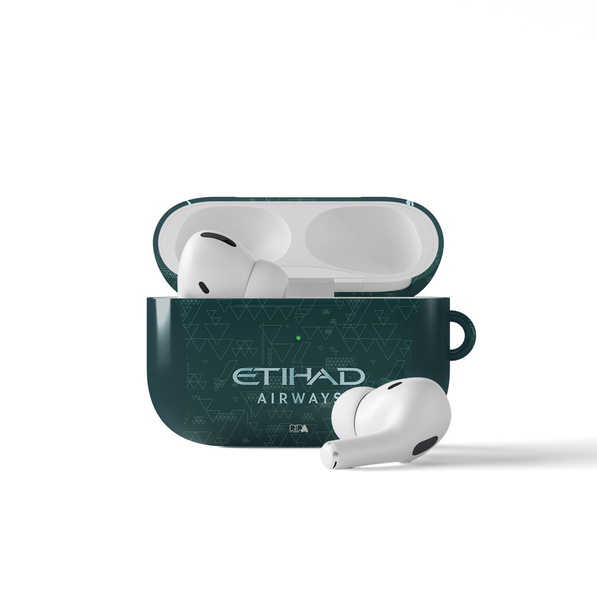 AirPods case with the Manchester City 2025-26 Fourth football shirt design by RIPA Football
