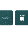 Coaster with the Manchester City 2025-26 Fourth football shirt design by RIPA Football