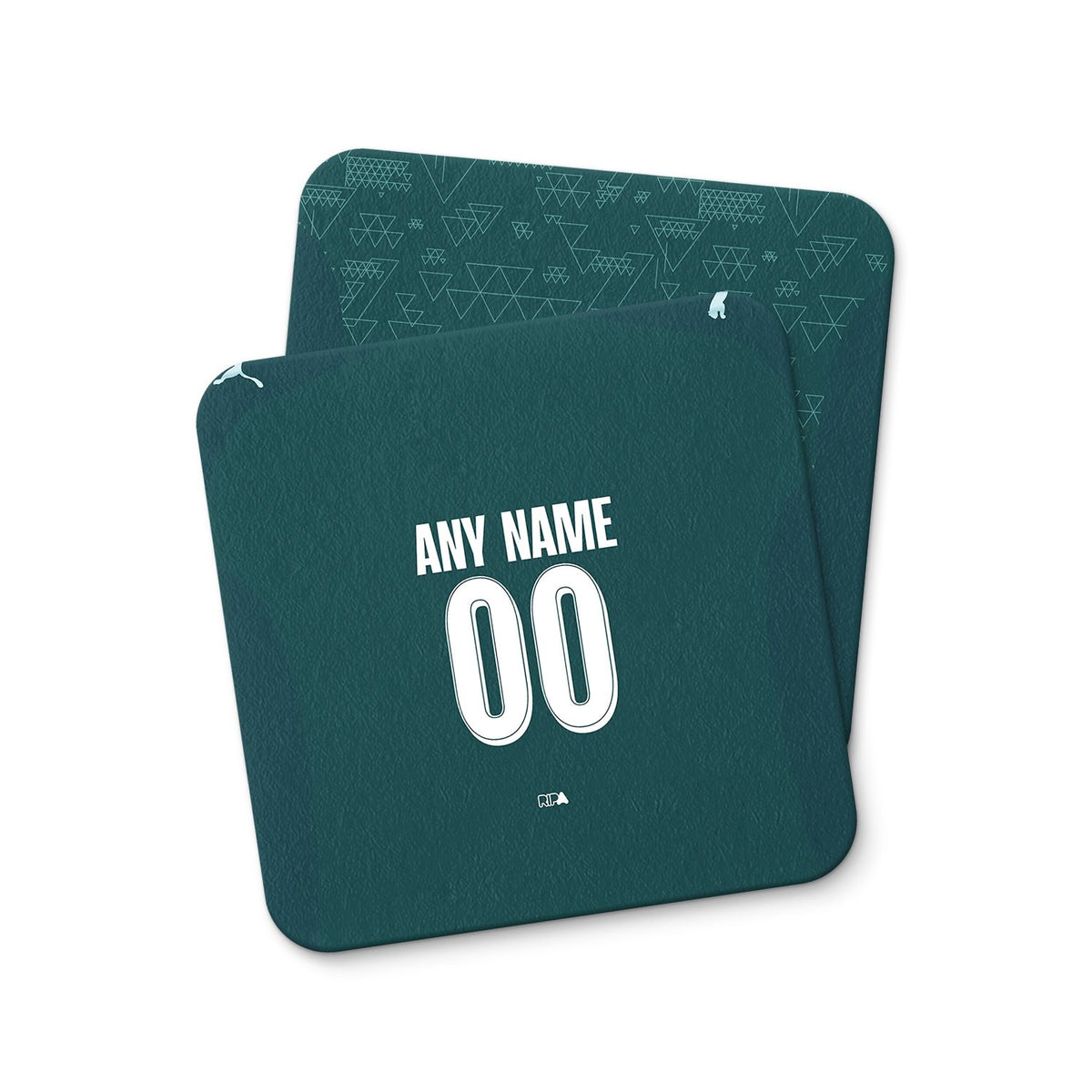 Coaster with the Manchester City 2025-26 Fourth football shirt design by RIPA Football