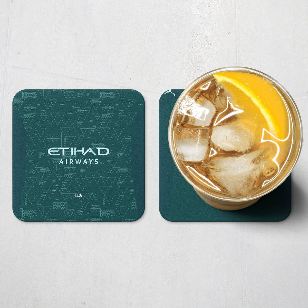 Coaster with the Manchester City 2025-26 Fourth football shirt design by RIPA Football