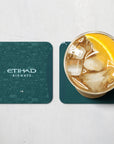 Coaster with the Manchester City 2025-26 Fourth football shirt design by RIPA Football