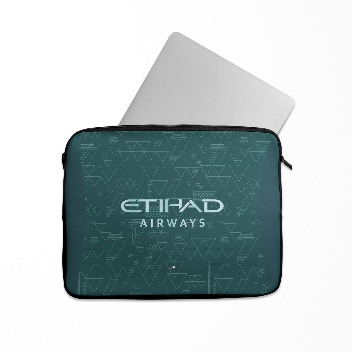Laptop sleeve with the Manchester City 2025-26 Fourth football shirt design by RIPA Football