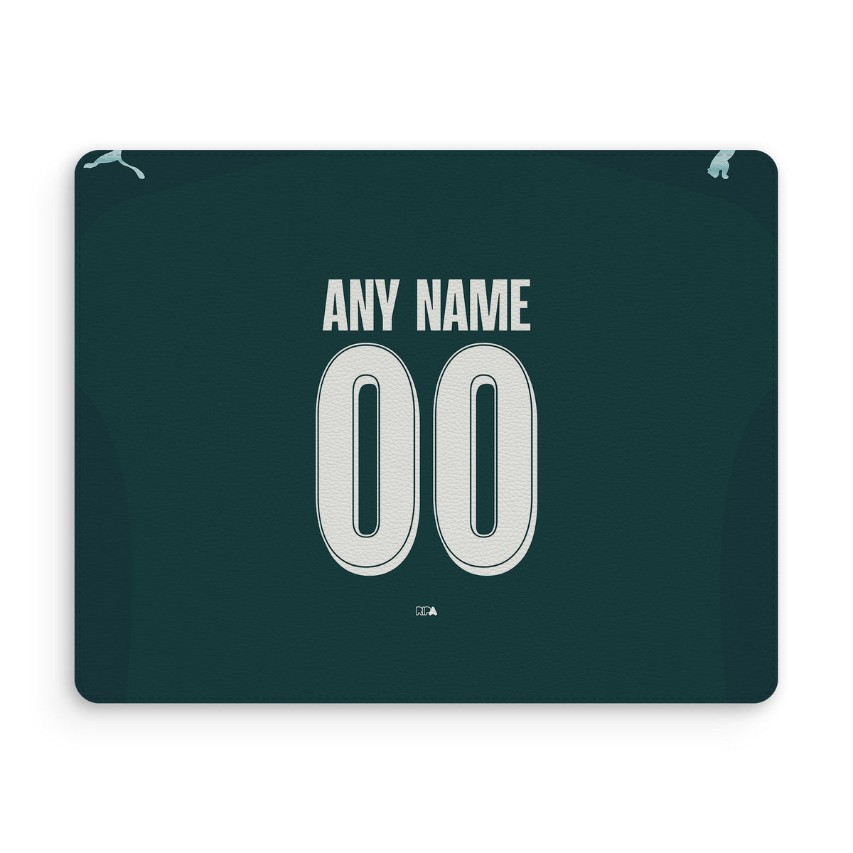 Mouse pad with the Manchester City 2025-26 Fourth football shirt design by RIPA Football