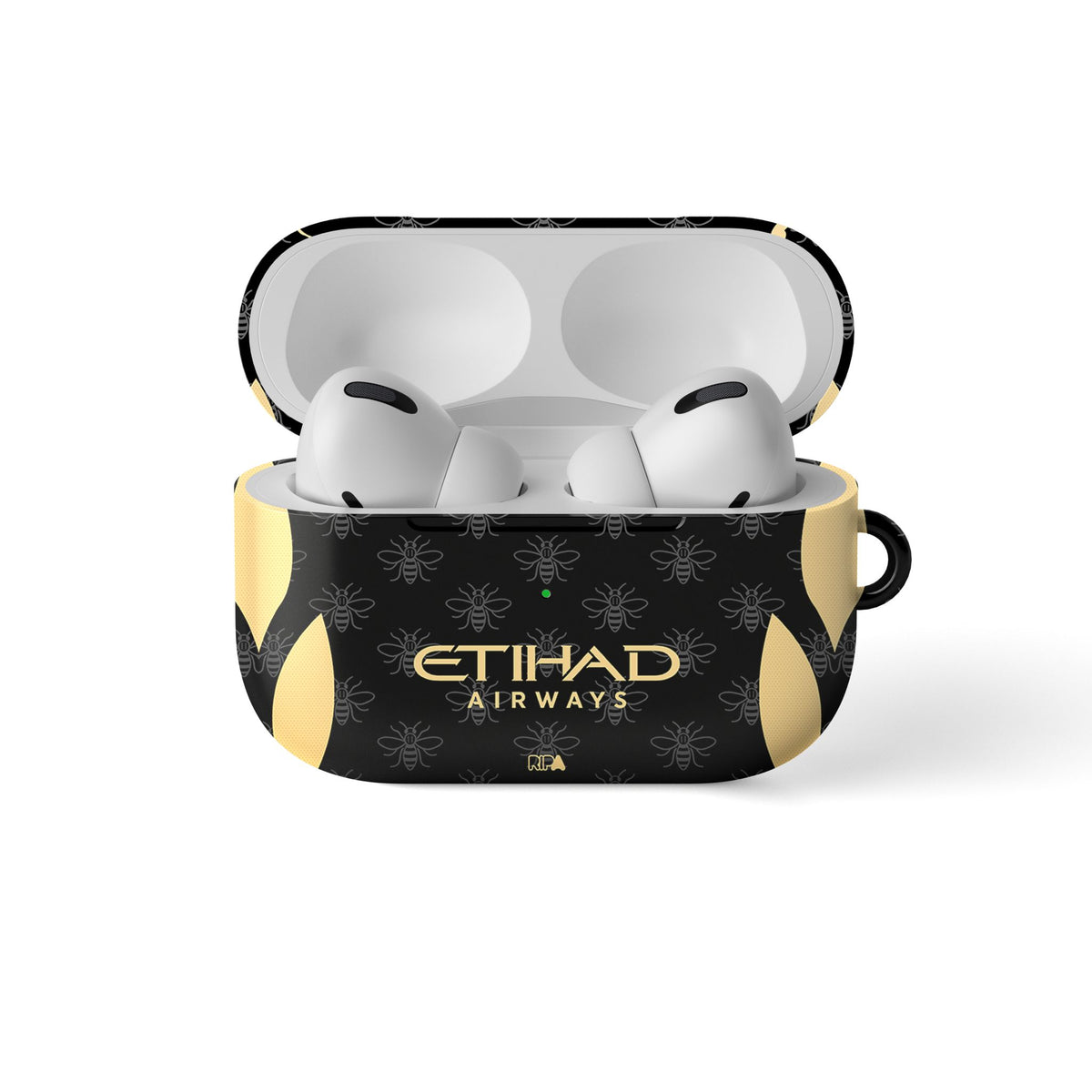 AirPods case with the Manchester City 2026-27 Away football shirt design by RIPA Football