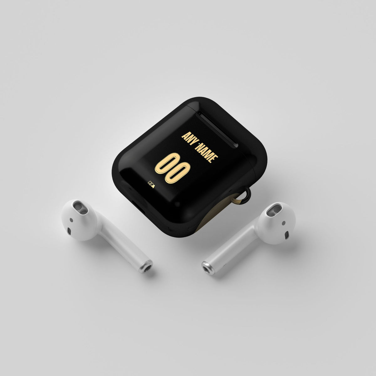 AirPods case with the Manchester City 2026-27 Away football shirt design by RIPA Football
