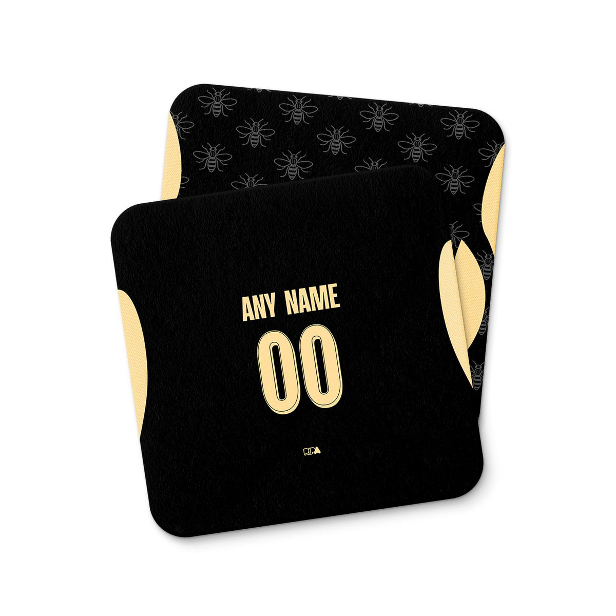 Coaster with the Manchester City 2026-27 Away football shirt design by RIPA Football