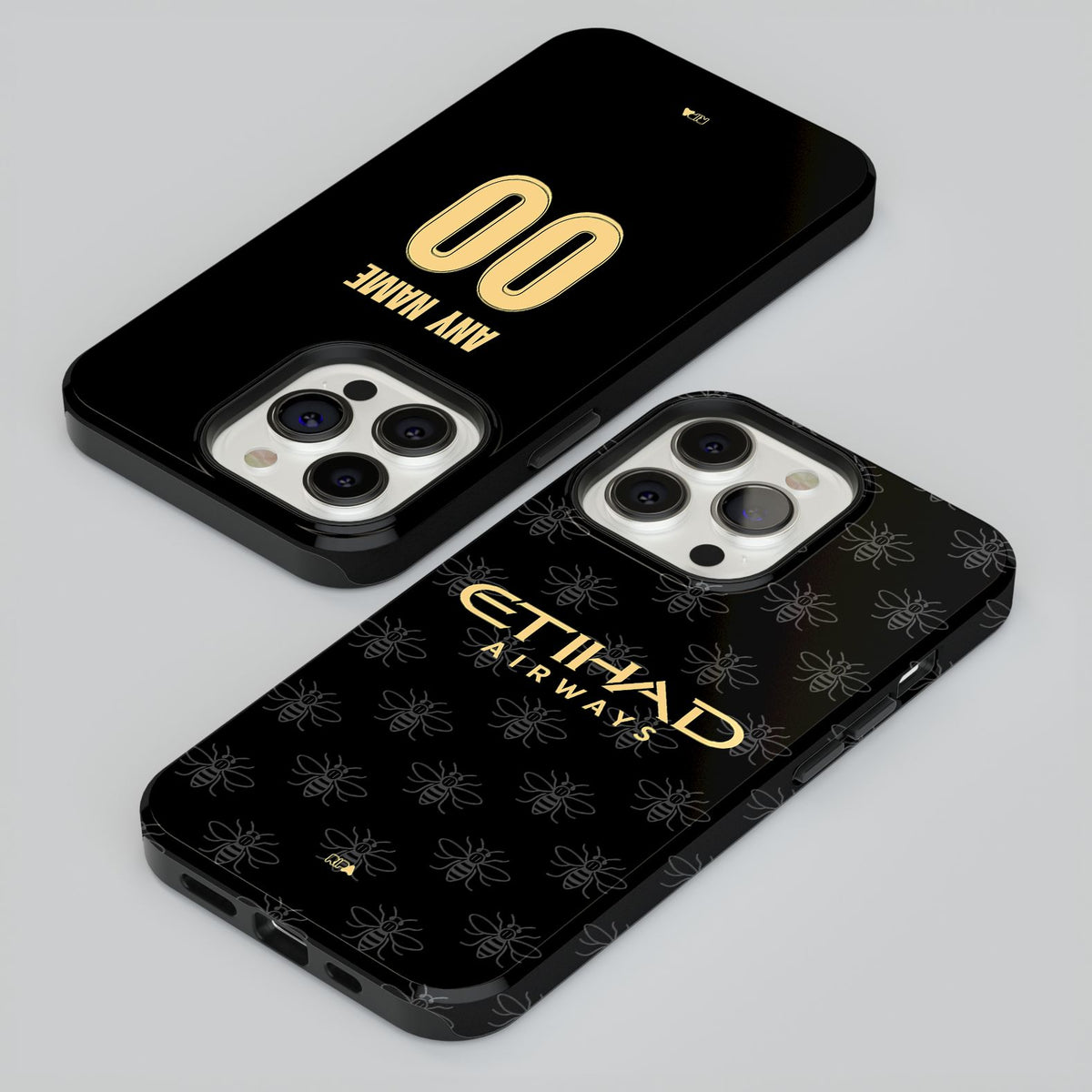 Phone case with the Manchester City 2026-27 Away football shirt design by RIPA Football