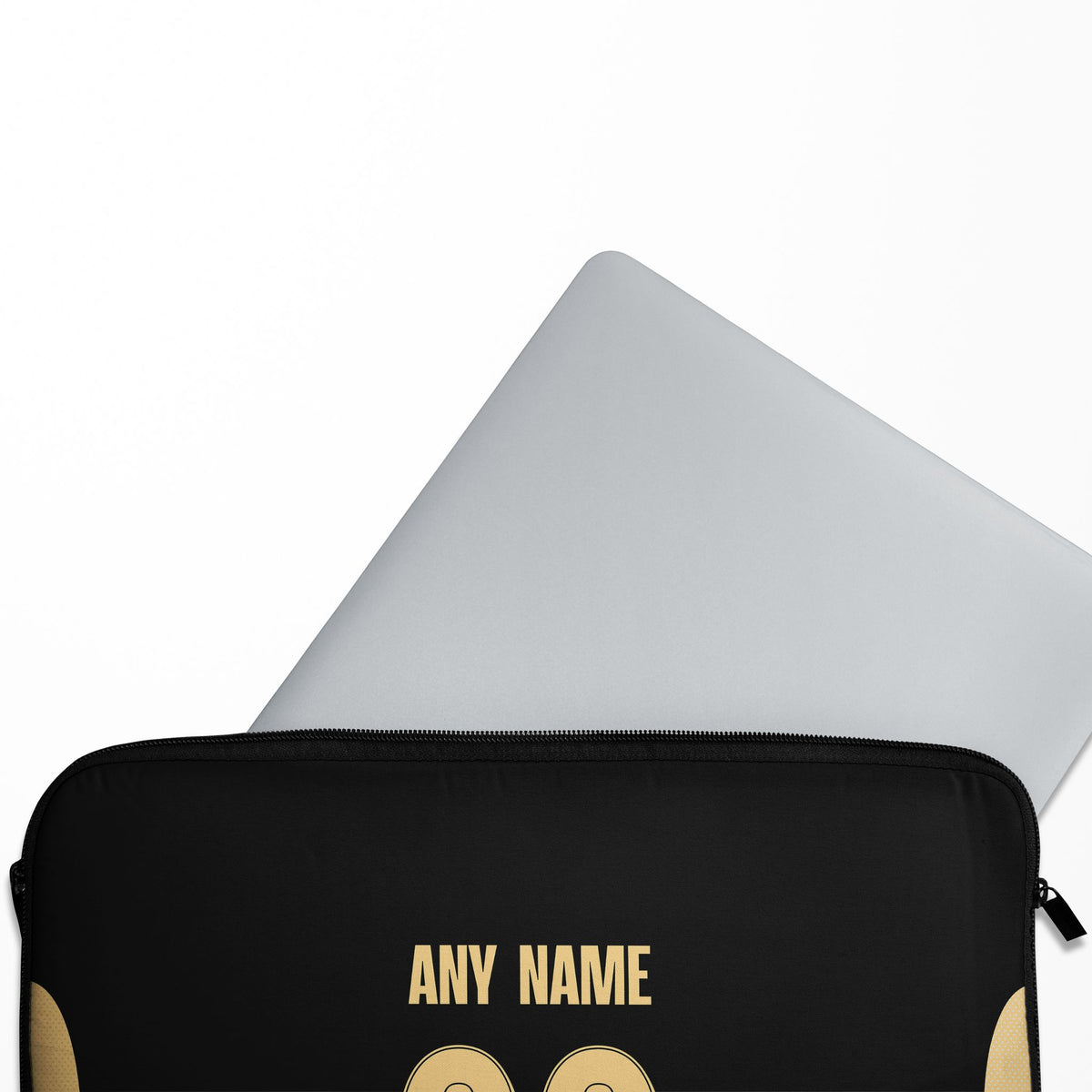 Laptop sleeve with the Manchester City 2026-27 Away football shirt design by RIPA Football