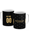 Mug with the Manchester City 2026-27 Away football shirt design by RIPA Football