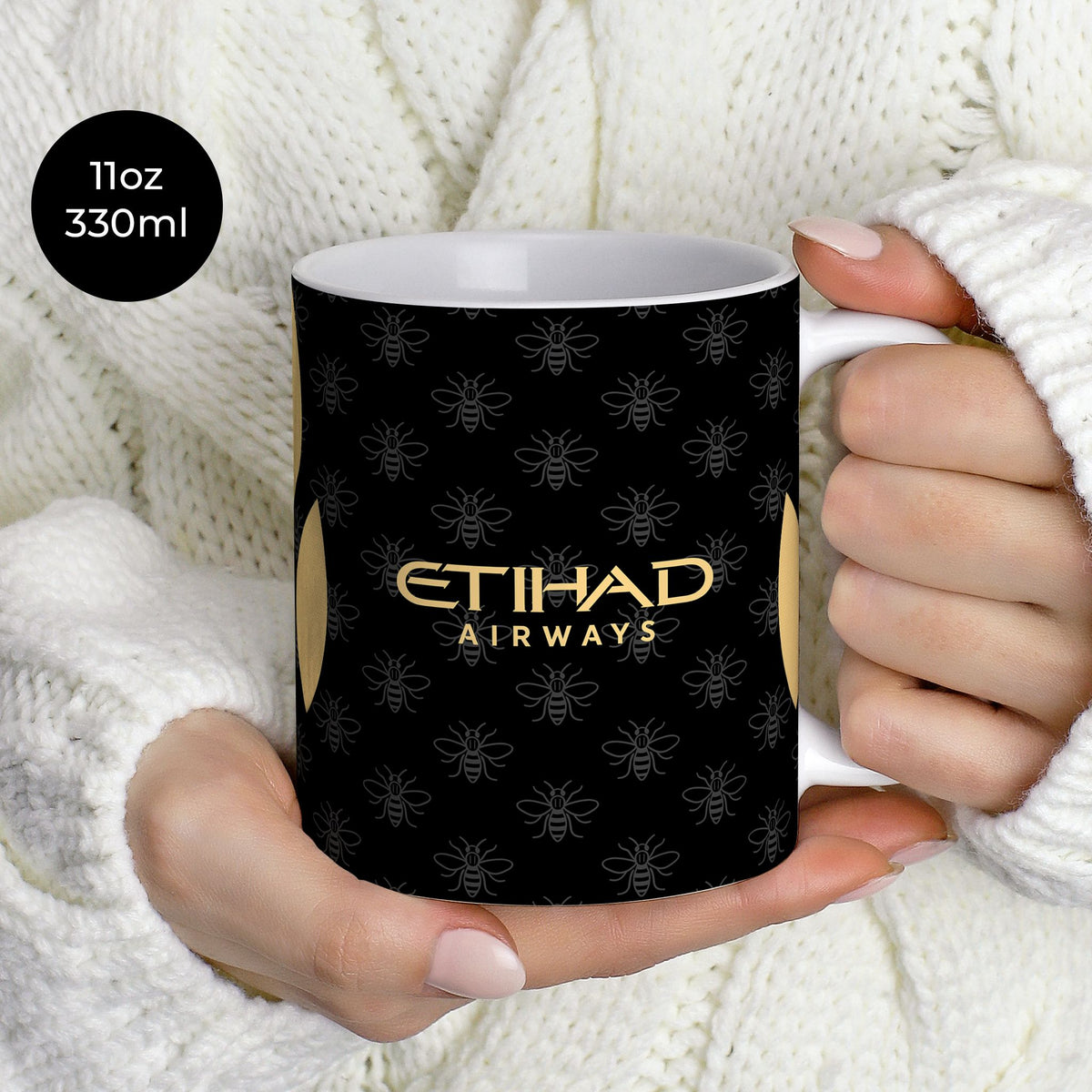 Mug with the Manchester City 2026-27 Away football shirt design by RIPA Football