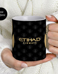 Mug with the Manchester City 2026-27 Away football shirt design by RIPA Football