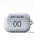 AirPods case with the Manchester United 2025-26 Away football shirt design by RIPA Football