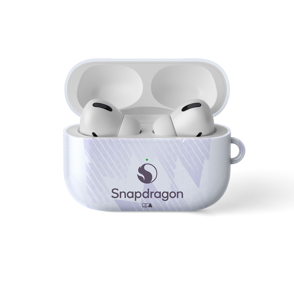 AirPods case with the Manchester United 2025-26 Away football shirt design by RIPA Football