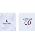 Coaster with the Manchester United 2025-26 Away football shirt design by RIPA Football