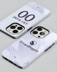 Phone case with the Manchester United 2025-26 Away football shirt design by RIPA Football