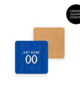 Coaster with the Manchester United 2026-27 Away football shirt design by RIPA Football
