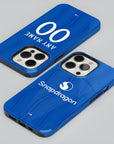 Phone case with the Manchester United 2026-27 Away football shirt design by RIPA Football